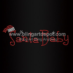 Santa Baby Iron On Rhinestone Transfers